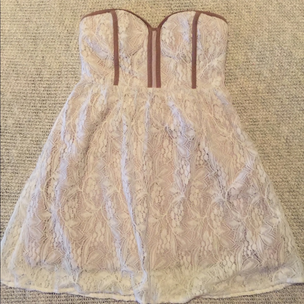 Pins and Needles White Lace Dress